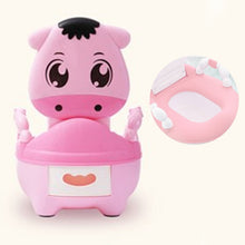 Load image into Gallery viewer, Baby Potty Plastic Children's Pot Infant Potty Training Seat Cute Baby Toilet Safe Chair Comfortable Backrest Children's Potty