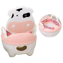 Load image into Gallery viewer, Baby Potty Training Toilet Seat Portable Baby Pot For Children Potty Comfortable Backrest Cartoon Pots Little Girl Toilet Bedpan
