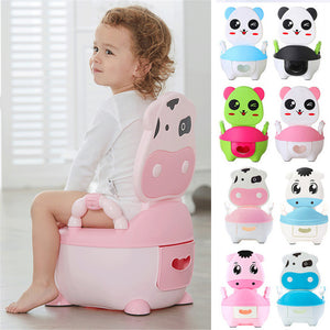 Baby Potty Plastic Children's Pot Infant Potty Training Seat Cute Baby Toilet Safe Chair Comfortable Backrest Children's Potty