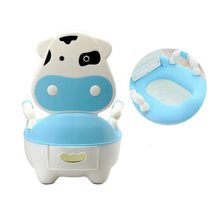 Baby Potty Plastic Children's Pot Infant Potty Training Seat Cute Baby Toilet Safe Chair Comfortable Backrest Children's Potty