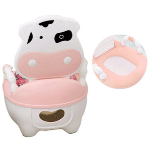 Baby Potty Plastic Children's Pot Infant Potty Training Seat Cute Baby Toilet Safe Chair Comfortable Backrest Children's Potty