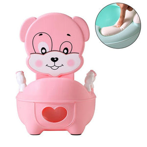 Baby Potty Plastic Children's Pot Infant Potty Training Seat Cute Baby Toilet Safe Chair Comfortable Backrest Children's Potty