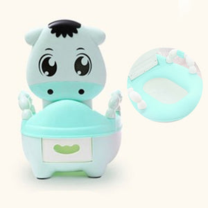 Baby Potty Plastic Children's Pot Infant Potty Training Seat Cute Baby Toilet Safe Chair Comfortable Backrest Children's Potty