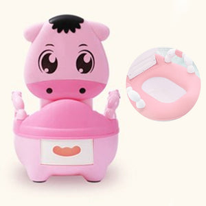 Baby Potty Plastic Children's Pot Infant Potty Training Seat Cute Baby Toilet Safe Chair Comfortable Backrest Children's Potty