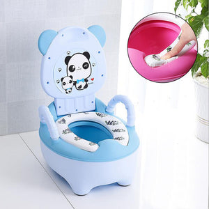 Baby Potty Plastic Children's Pot Infant Potty Training Seat Cute Baby Toilet Safe Chair Comfortable Backrest Children's Potty
