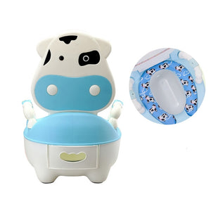Baby Potty Plastic Children's Pot Infant Potty Training Seat Cute Baby Toilet Safe Chair Comfortable Backrest Children's Potty