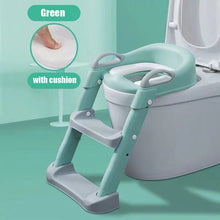 Load image into Gallery viewer, Folding Infant Potty Seat Urinal Backrest Training Chair with Step Stool Ladder for Baby Toddlers Boys Girls Safe Toilet Potties
