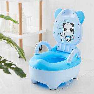 Baby Potty Training Toilet Seat Comfortable Backrest Cartoon Pots Portable Baby Pot For Children Potty Little Girl Toilet Bedpan