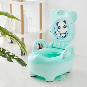 Baby Potty Training Toilet Seat Comfortable Backrest Cartoon Pots Portable Baby Pot For Children Potty Little Girl Toilet Bedpan