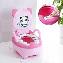 Load image into Gallery viewer, Baby Potty Training Toilet Seat Comfortable Backrest Cartoon Pots Portable Baby Pot For Children Potty Little Girl Toilet Bedpan
