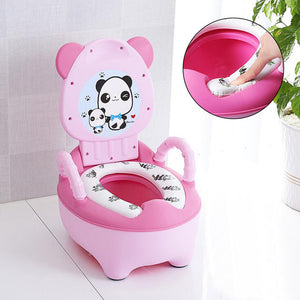 Baby Potty Training Toilet Seat Comfortable Backrest Cartoon Pots Portable Baby Pot For Children Potty Little Girl Toilet Bedpan