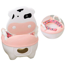Load image into Gallery viewer, Baby Potty Training Toilet Seat Comfortable Backrest Cartoon Pots Portable Baby Pot For Children Potty Little Girl Toilet Bedpan
