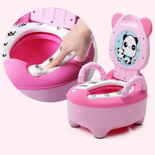 Load image into Gallery viewer, Baby Potty Children&#39;s Potty New Training Seat Baby Toilet Portable Backrest Urinal Cartoon Panda Kids Toilet Trainer Bedpan
